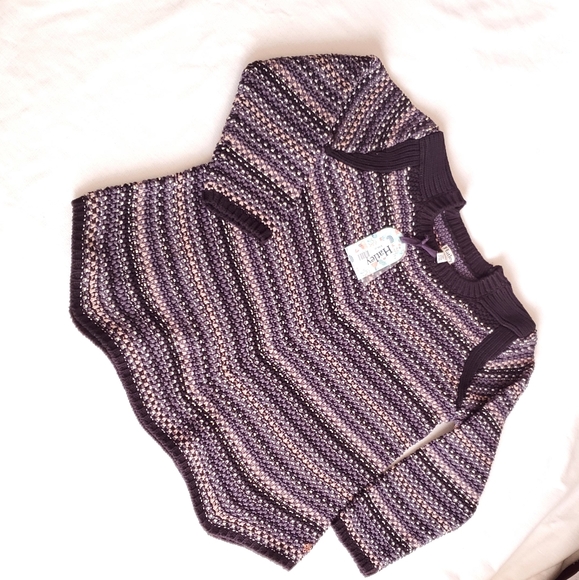 NWT Hatley Chelsie Sweater Charcoal Chevron Blue - Picture 11 of 14